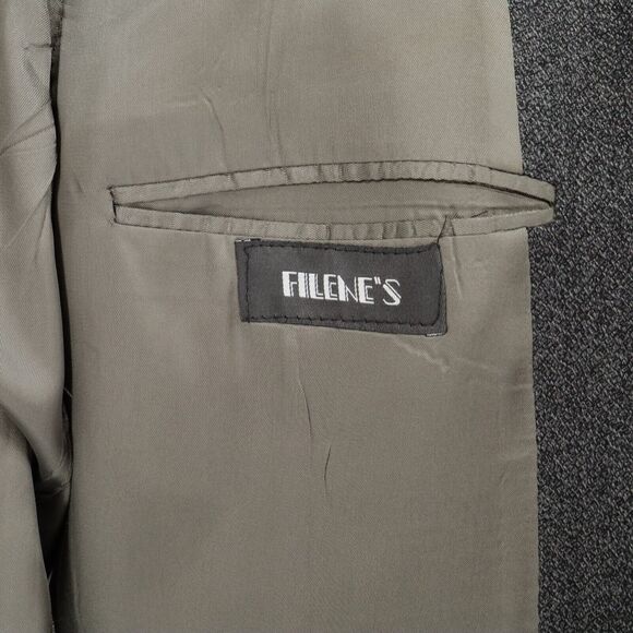 Hart Schaffner Marx Sport Coat Mens 44L Gray Wool Tweed Comfort Jacket Lined Vtg - Picture 14 of 16